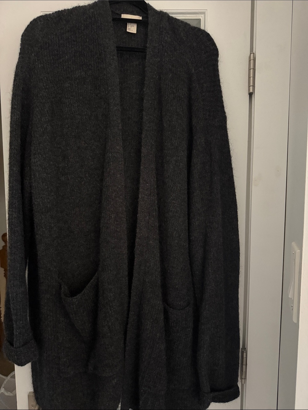 H&M Dark Gray Open-Front Women's Cardigan